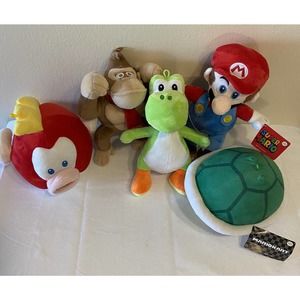 10”+ Super Mario Plush Lot. DK Mario Yoshi Cheap Cheap Green Shell